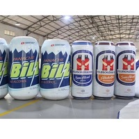 Ballon publicitaire géant gonflable personnalisé en forme de bouteille de bière, imprimé numériquement, étanche, modèle publicitaire pour canettes de boissons, résistant aux intempéries