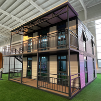 Villa de luxe chinoise résistante aux ouragans, prête à être expédiée, 2 étages, 3 chambres, maisons conteneurs portables pliables et mobiles à vendre