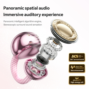 Auriculares Inalámbricos XTAURI con Clip 2 en 1, Luz LED de Relleno, Espejo de Maquillaje, Reducción de Ruido AI ENC, Impermeables IPX5 para 6.0 Low - Product Image 4