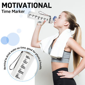 Logo personalizzato 32oz BPA gratis riutilizzabile Fitness brocca <span class=keywords><strong>di</strong></span> acqua fredda bevanda motivazionale in <span class=keywords><strong>plastica</strong></span> Sport borraccia per palestra da viaggio - Product Image 2