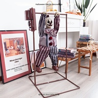 Nouvelle Arrivée Halloween : Accessoires de Décoration de Scène pour Maison Hantée, Modèle Clown Inspiré de la Gymnastique à Détection Électrique, Fabriqué en Chine