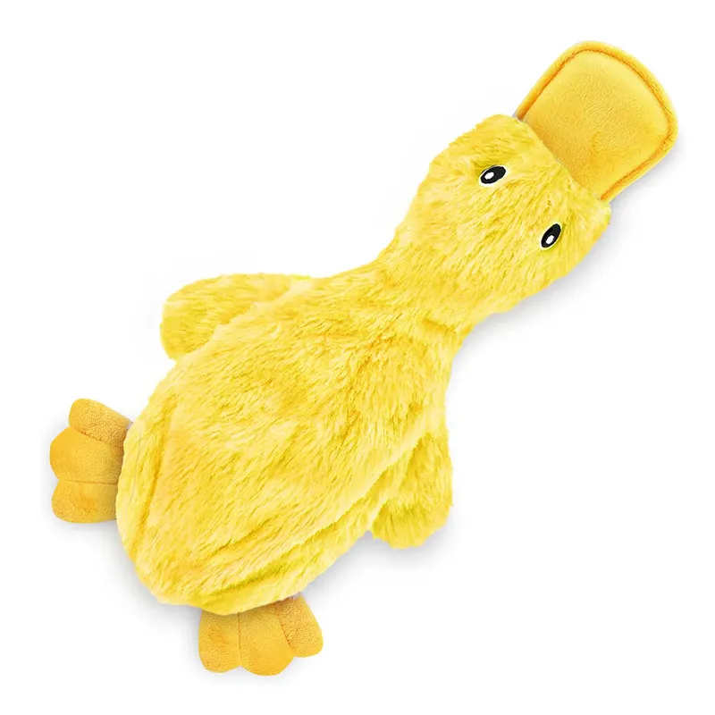 Jouet en peluche pour chiots, pas de peluche, canard froissé, jouets à mâcher pour chien avec couineur doux