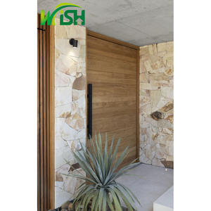 Wish Home Aluminium <span class=keywords><strong>Porte</strong></span> en <span class=keywords><strong>bois</strong></span> Extérieur Entrée principale Conception à noyau solide Portes pivotantes modernes en <span class=keywords><strong>bois</strong></span> - Product Image 4
