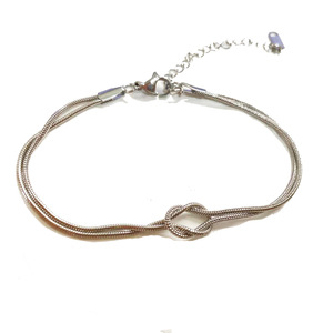 Stainless Steel Classic Trendy Couple Valentine's Day Knot Snake Chain Handmade Herringbone <strong>Bracelet</strong> <strong>Model</strong> ZT325 European - Product Image 3