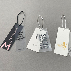 Giá rẻ tùy chỉnh thiết kế in ấn tên Logo giấy may hangtag nhãn dập nổi treo <span class=keywords><strong>tag</strong></span> quần áo treo thẻ với logo - Product Image 4