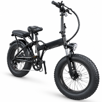 Vélo électrique pliable à batterie lithium 48V 15Ah, 20 pouces, pneus larges, moteur 800W, longue autonomie, promotionnel