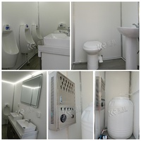 Toilettes en conteneur maritime de 20 pieds préfabriquées écologiques, bloc de toilettes modulaire, solution clé en main, toilettes portables en conteneur