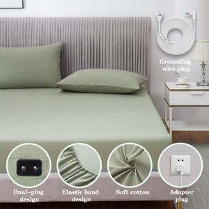 <b>Queen</b> Size Grounding Bedspread 5% Silver Fiber 95% Organic Cotton Earthing <b>Bed</b> <b>Sheet</b> with Printed Pattern for Home Use - Product Image 3