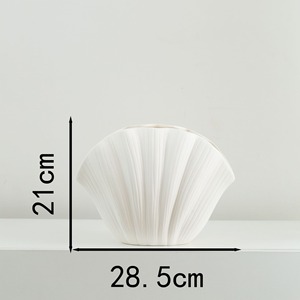 Maceta de Cerámica y Porcelana, Escultura Hecha a Mano, Florero de Mesa con Acabado Náutico, Decoración Única de Estilo Playero para el Hogar, para Plantas y Flores - Product Image 6