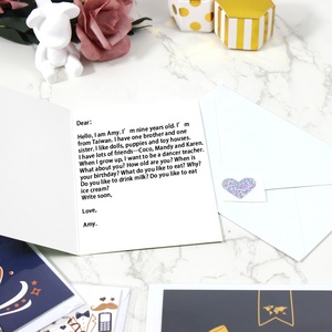 Cartes de vœux personnalisées imprimées en offset avec design Joyeux <span class=keywords><strong>Anniversaire</strong></span> et Nouvel <span class=keywords><strong>An</strong></span> 2024, avec enveloppe en kraft, carte de remerciement, style européen - Product Image 4
