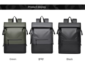 Sac à dos tendance grande capacité à fermeture éclair, sac à dos <span class=keywords><strong>de</strong></span> sport, sac pour ordinateur portable pour étudiants et professionnels - Product Image 3