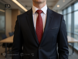 Cravatta Lunga Fantasia 7,5 cm 100% Poliestere Accessorio Formale per Abito da Sposo - Product Image 2