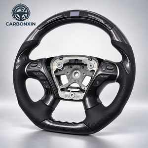 Volant en cuir forgé sur mesure pour INFINITI M25 M35 M37 M56 Q70 Volant en fibre de carbone personnalisé - Product Image 1