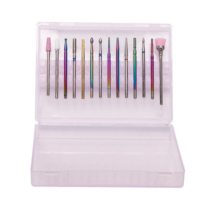 Boîte <span class=keywords><strong>de</strong></span> rangement portable transparente pour 14 embouts <span class=keywords><strong>de</strong></span> ponceuse à ongles – Vente en gros - Product Image 3