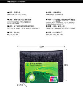 Andong Card Clip Holder <b>Wallet</b> for <b>Women</b> Girls Genuine Cow Leather Fashion Coin Purse Pocket Female <b>Wallets</b> - Product Image 4