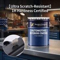 ACCT-T Seri 2K Lapisan Hitam Matte untuk Interior Otomotif, Sistem Cat Cair Tahan Gores untuk Panel Pintu dan Dasbor