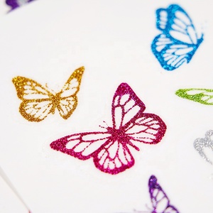 <span class=keywords><strong>Tatuaggi</strong></span> a mano per bambini temporanei impermeabili personalizzati per bambini adesivi Body Face arte Glitter farfalla bambini - Product Image 4