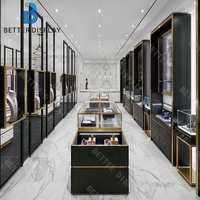 Bijouterie de luxe Design Vitrine en verre personnalisée Vitrine murale de bijoux pour bijoux Vitrine d'affichage