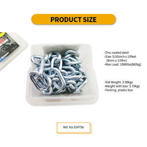 Nhiệm Vụ Nặng Nề Cuộn Dây Chuỗi Kẽm Tráng Thép 5/16 "Đường Kính 1900lbs Hàn Mạ Kẽm Liên Kết Chuỗi - Product Image 2