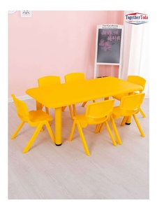 Kids Plastic Table and <b>Chair</b> Set Ergonomic Design Durable Material Classroom Playroom Friendly for Toddlers Young <b>Children</b> - Product Image 1