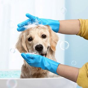 Guantes de Aseo para Mascotas al por Mayor de Fábrica, Guantes de Silicona Resistentes al Calor de 5 Colores, Guantes de Baño y Masaje de Alta Calidad para Perros - Product Image 2