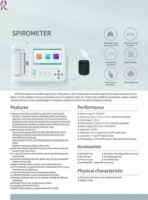 Spirometer Portabel Penguji Fungsi Paru-Paru Dengan Penyimpanan Data Penilaian Usia Panjang dan Printer Termal untuk Diagnosis Fungsi Paru-Paru