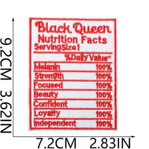 แพทช์ปักลายกุหลาบพร้อมข้อความสร้างแรงบันดาลใจธีม Black Girl's Magic สำหรับตกแต่งเสื้อผ้าและกระเป๋า - Product Image 4