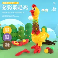 מפעל ישיר מכירה מוקדם צעצועים חינוכיים צבעוני DIY חימר סט צעצועים מצחיק עוף להניח ביצי צבע בוץ לילדים