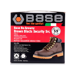Base Be-Browny Safety <b>Shoes</b> Brown Black 49 Electrostatic Class A Security S3 Src - Product Image 2