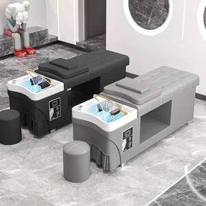 Chaise de spa au design moderne, vente directe d'usine AY, ensemble polyvalent pour salon de coiffure, lit de lavage de cheveux pour application faciale - Product Image 4