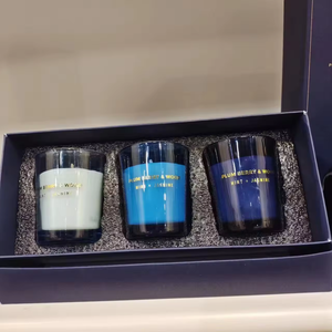 Venta al por mayor decoración del hogar Etiqueta Privada lujo cera de soja personalizado tarro de cristal Navidad aromaterapia vela perfumada - Product Image 4