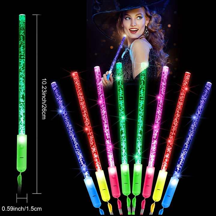 Led Glow Sticks Light Wand for Child Colorful Acrylic Bubble Flashing ...