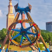 Manège Frisbee à 12 places, machine à balançoires pendulaires pour parcs d'attractions, fêtes foraines et parcs à thème, manège à sensations fortes populaire à vendre