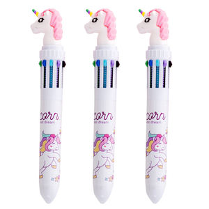 Cute Animal Ballpoint <b>Pens</b> 10 Colors in 1 <b>Pens</b> Multicolor Flamingo Ball <b>Pens</b> for Kids Gift School Office Supplies Stationery - Product Image 4