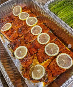 Sartenes de alta resistencia, plato de frotamiento de papel de aluminio desechable para barbacoa