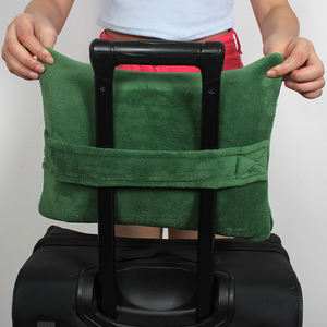 شعار مخصص بسعر الجملة المحمولة جدا لينة و دافئ مكتب السفر وسادة سيارة الصوف بطانية مع حقيبة - Product Image 5