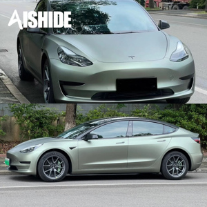 Pellicola ASD in PET Metallizzata Grigio Kaki Cangiante 1,52M*17M per Wrapping Auto, Rotolo di Pellicola per Carrozzeria Esterna - Product Image 2