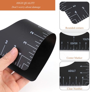 Bộ 4 Thước Dẫn Hướng Căn Chỉnh Áo Phông Pvc Màu Đen Chất Lượng Cao Thước Kẻ Áo Phông Chất Lượng Cao - Product Image 6