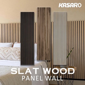 Für KASARO Modern Design Lattenrost Akustik platten Schalla bsor bierende Büro wand verkleidung für Wohnungen - Product Image 3