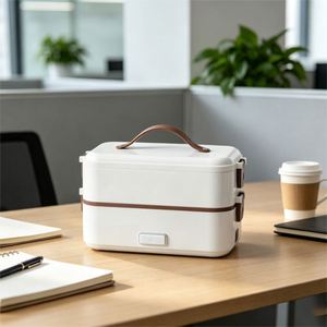 2026 Japanese-style Electric Heated <b>Lunch</b> Box Stainless Steel <b>Boxes</b> Food Warmer - Product Image 5