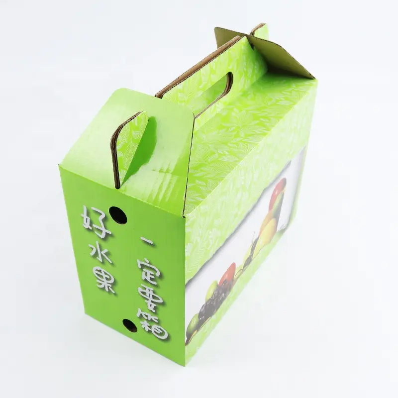 Custom Size Handheld Fruit Corrugated Paper Packaging Gift Boxes House Personalized