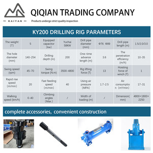 KY 200高品質強力掘削リグ（井戸掘削、地質探査、鉱山用） - Product Image 6