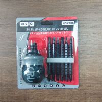 Jeu de tournevis à cliquet 131 mm, embouts multi-usages, Cr-V, fabriqué au Japon
