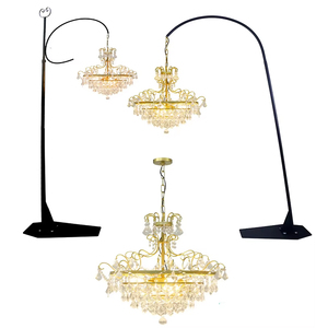 Upgraded Detachable <strong>Gold</strong> LED Crystal <strong>Chandelier</strong> Stand with Adjustable Height and 2-Year Warranty for Wedding Stage Party Events - Product Image 5