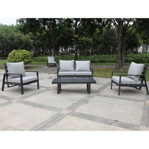 Sofá de Jardín de Lujo con Marco de Aluminio, Sillas y Mesa para Exteriores, Muebles de Patio, Terraza y Jardín - Product Image 4