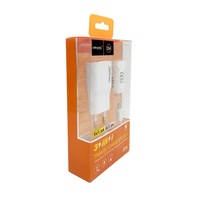 Boîte en plastique PET recyclable personnalisée, ensemble de chargeurs de voyage pour appareils électroniques intelligents, emballage de boîtes en plastique avec plateau en blister inséré
