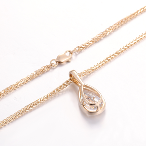 Ventes chaudes, pendentifs solitaires en moissanite de forme fantaisie, <span class=keywords><strong>or</strong></span> jaune <span class=keywords><strong>18</strong></span> <span class=keywords><strong>carats</strong></span>, 5 <span class=keywords><strong>carats</strong></span>, taille poire, couleur D, VVS, pour femmes - Product Image 3