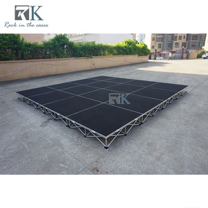 Plataforma de escenario portátil de instalación rápida con altura ajustable de 20cm a 100cm - Product Image 4