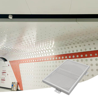 Panneau acoustique en aluminium micro-perforé en nid d'abeille stéréo à niveau de bruit réduit pour couloirs de bureaux et halls d'ascenseurs