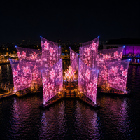 Écran LED mural publicitaire flexible transparent RGB pleine couleur étanche personnalisé XQD-2020-1 pour ascenseur